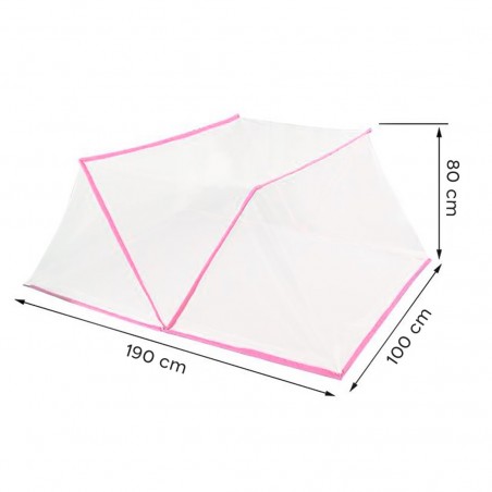 103363 Mosquitera para cama red hexagonal de nylon plegable Talla S 190x100cm