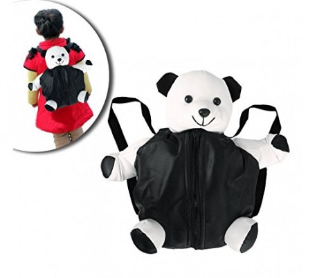 Mochila infantil en forma de peluche de panda mod. Pandy con cremallera y tirantes ajustables 40 x 30 cm