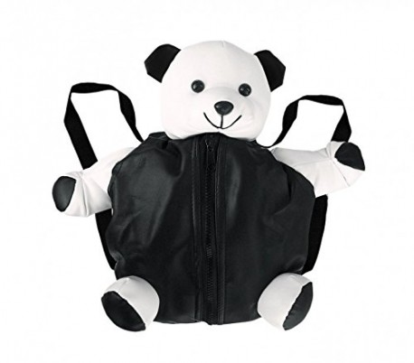 Mochila infantil en forma de peluche de panda mod. Pandy con cremallera y tirantes ajustables 40 x 30 cm