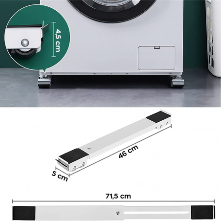 Barras transporte de electrodomésticos 21171 con ruedas capacidad Max 200Kg