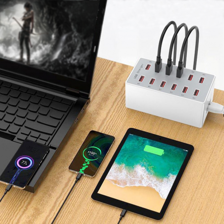 Estación de carga múltiple rápida 615493 cargador USB de 12 puertos 60W