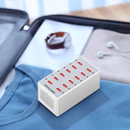 Estación de carga múltiple rápida 615493 cargador USB de 12 puertos 60W