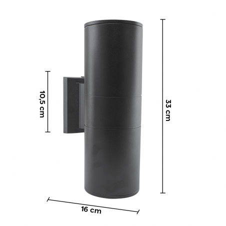 Aplique LED 870182 Lámpara de exterior de diseño moderno en aluminio negro