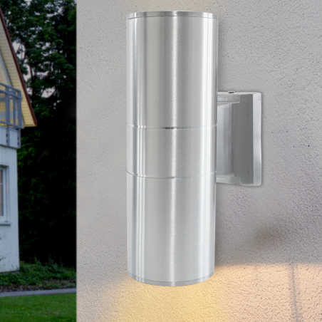 Aplique LED 870205 Lámpara de exterior con diseño Moderno en aluminio plata