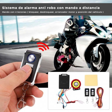 Alarma de seguridad para moto 003502 universal para motos antirrobo 12V