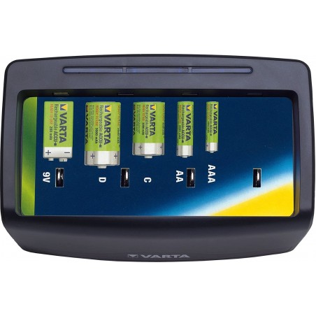 Cargador de batería universal Varta Indicador de carga LED Pilas AA AAA C D 9V