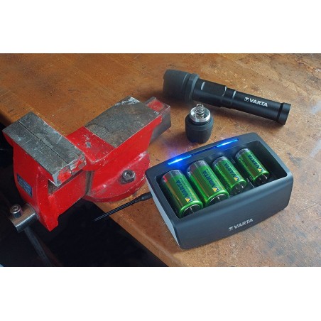 Cargador de batería universal Varta Indicador de carga LED Pilas AA AAA C D 9V