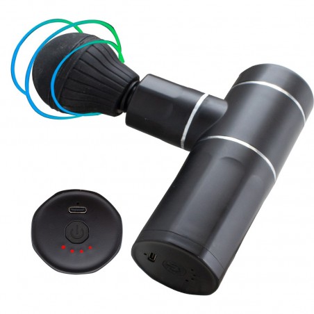 Pistola de masaje de percusión recargable portátil 63009 con 4 velocidades