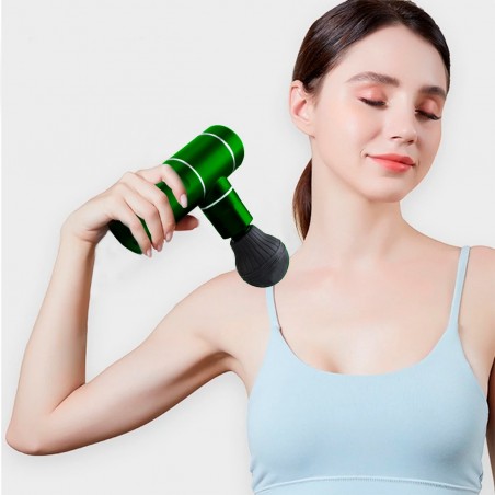 Pistola de masaje de percusión recargable portátil 63009 con 4 velocidades