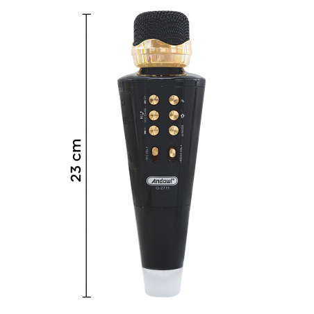 Q-2711 Micrófono inalámbrico de karaoke altavoz de música bluetooth y USB