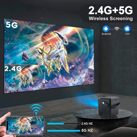 321345 Ultra 4K Mini proyector pantalla de 27" WI-FI proyector de video portátil