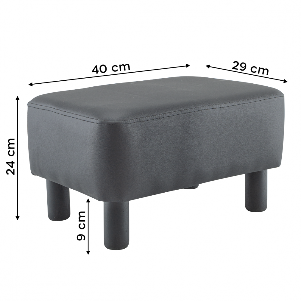 Reposapiés Puf rectangular Faux Leather pies de...