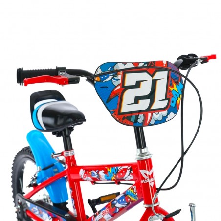 Bicicleta infantil magic Talla 16" Línea BOOM Edad 5-7 años con ruedas de apoyo