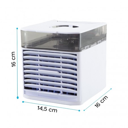 Aire acondicionado de mesa portátil 802985 Mini refrigerante cromoterapia 7 LED