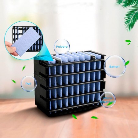 Aire acondicionado de mesa portátil 802985 Mini refrigerante cromoterapia 7 LED