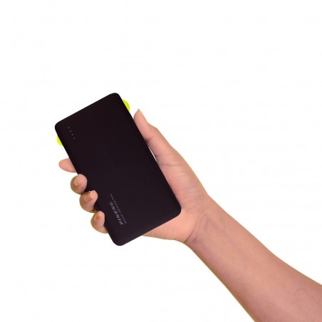 Slim Power Bank 10000 mAh Cargador portátil delgado 3 salidas cables incluidos