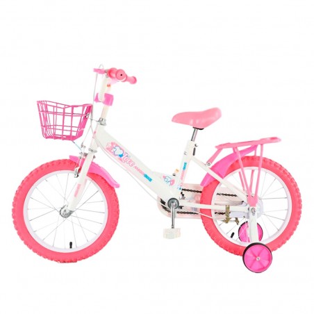 Bicicleta infantil mágica talla 16" LOVE line edad 5-7 años ruedas y cesta