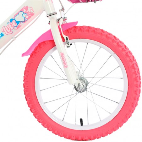 Bicicleta infantil mágica talla 16" LOVE line edad 5-7 años ruedas y cesta