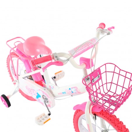 Bicicleta infantil mágica talla 16" LOVE line edad 5-7 años ruedas y cesta