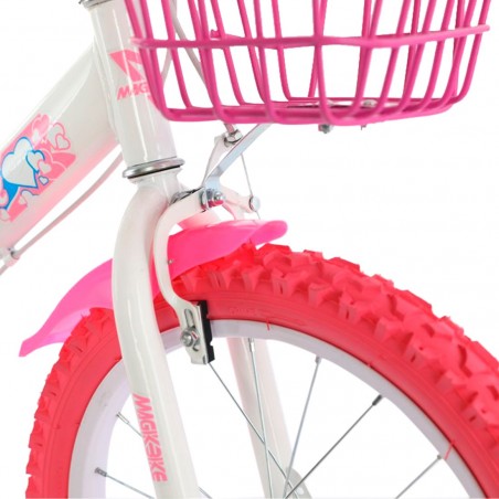 Bicicleta infantil mágica talla 16" LOVE line edad 5-7 años ruedas y cesta