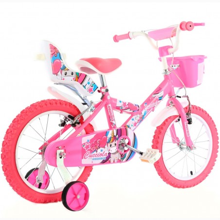Bicicleta magic Girl talla 12" Línea UNICORN Edad 3-5 años ruedas y cesta