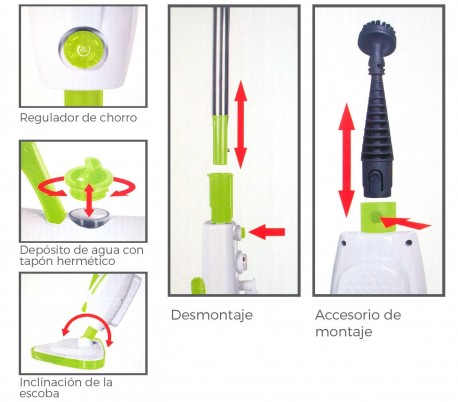 Escoba eléctrica a vapor DICTROLUX 12 EN 1 1500W 889700 - Aparato para la limpieza del hogar
