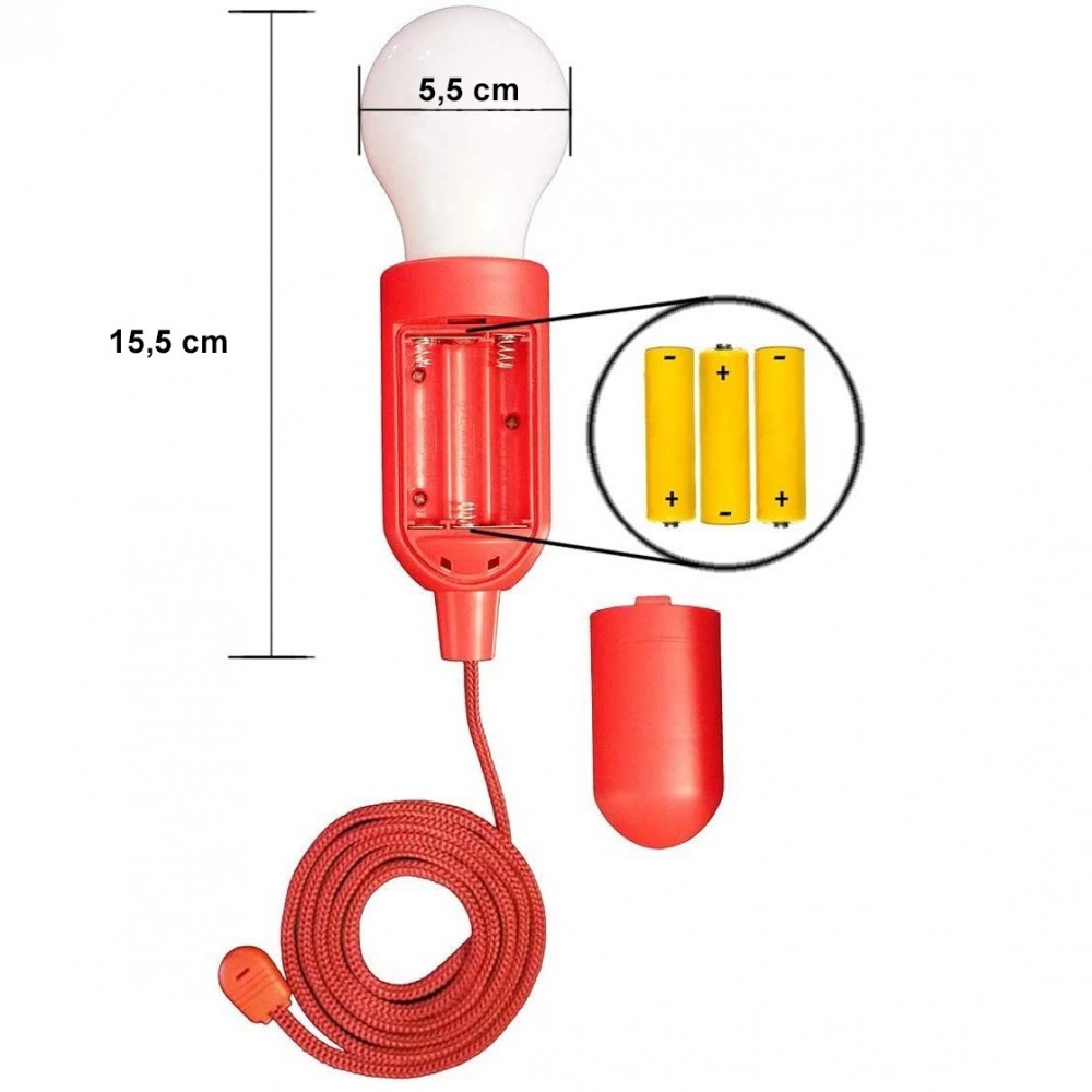 881609 Pack 4 bombillas LED colores con pilas...