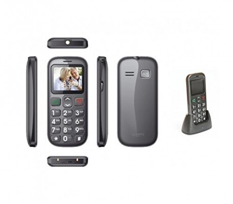 Movil GSM para mayores COMPASS E07 con dual sim y teclas grandes para las emergencias incluye radio FM y linterna