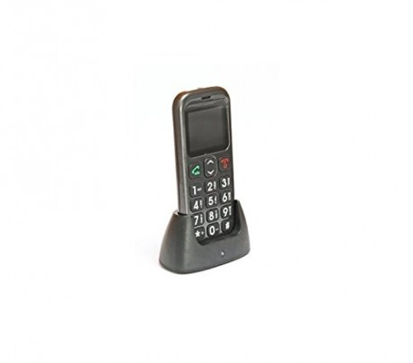 Movil GSM para mayores COMPASS E07 con dual sim y teclas grandes para las emergencias incluye radio FM y linterna