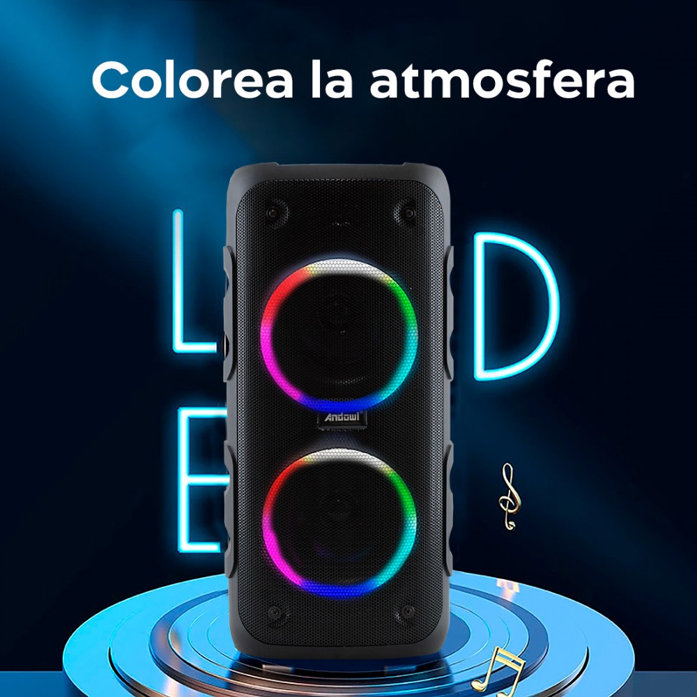 Altavoz bluetooth karaoke inalámbrico con luces...