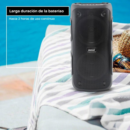 Altavoz bluetooth karaoke inalámbrico con luces RGB radio FM portátil