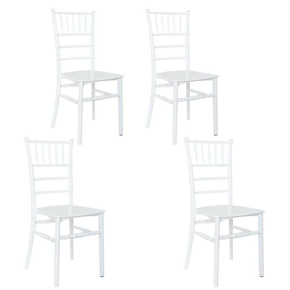 Set de 4 sillas chiavari blancas Classic Design para Catering Vintage