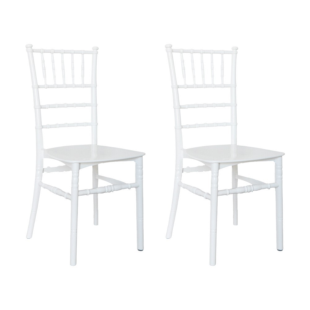 Juego de 2 sillas Chiavari Blancas Classic Design ideal para Caterings Vintage