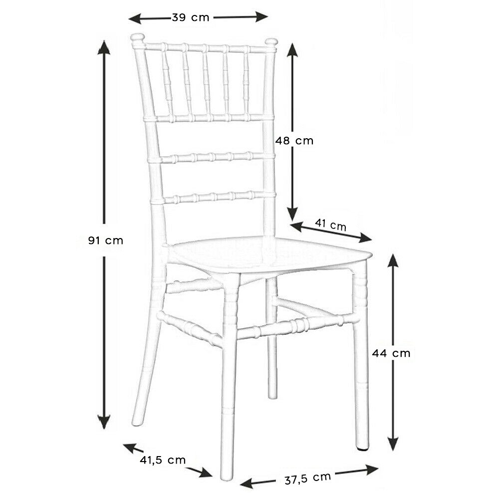 Juego de 2 sillas Chiavari Blancas Classic...