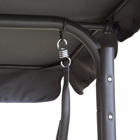 Mecedora MASTER de 3 plazas con respaldo reclinable en cama con cojines marrones