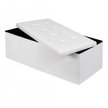 Sillon contenedor cofre plegable baúl con tapa acolchada de Imitación de cuero