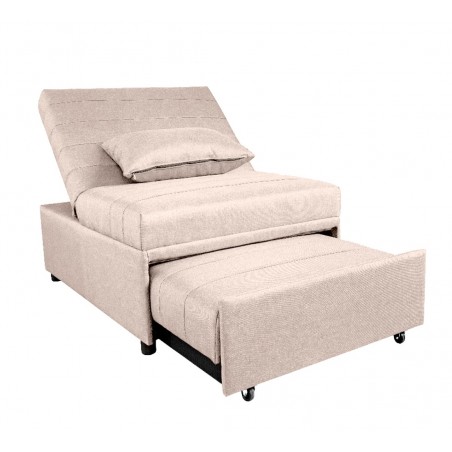 Sillón cama individual COOKIE con cojín de sofá extensible que ahorra espacio