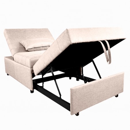 Sillón cama individual COOKIE con cojín de sofá extensible que ahorra espacio