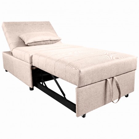 Sillón cama individual COOKIE con cojín de sofá extensible que ahorra espacio