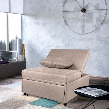 Sillón cama individual COOKIE con cojín de sofá extensible que ahorra espacio