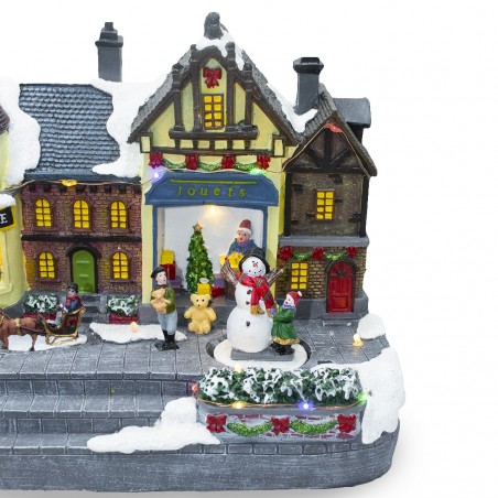 Christmas Village 361016 Carrusel con Luces, Sonidos y Movimiento 38x15x20