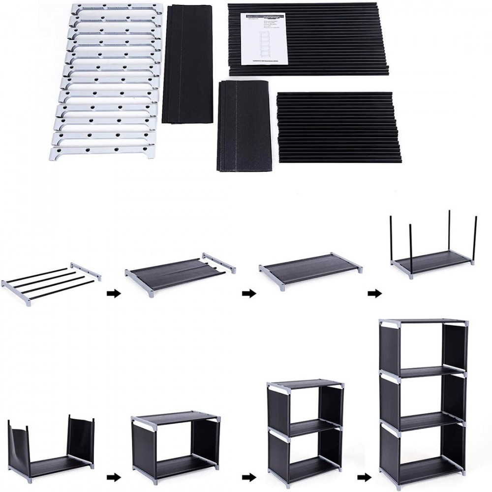 Librería 5 Estantes modulares organizador para...