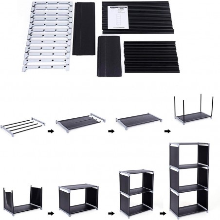 Librería 5 Estantes modulares organizador para Salón 50x30x180 cm