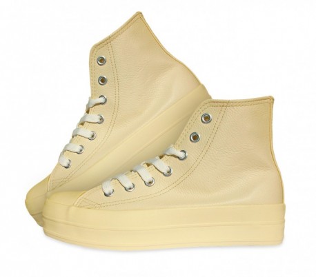 Zapatos modelo FRANKY de cuero con plataforma de 3,5 cm