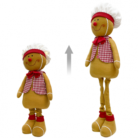 Adorno de pan de jengibre masculino 100cm 301101 adorno navideño con luces