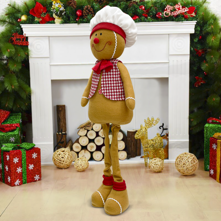 Adorno pan de jengibre masculino 80 cm 301102 Adorno navideño con luces