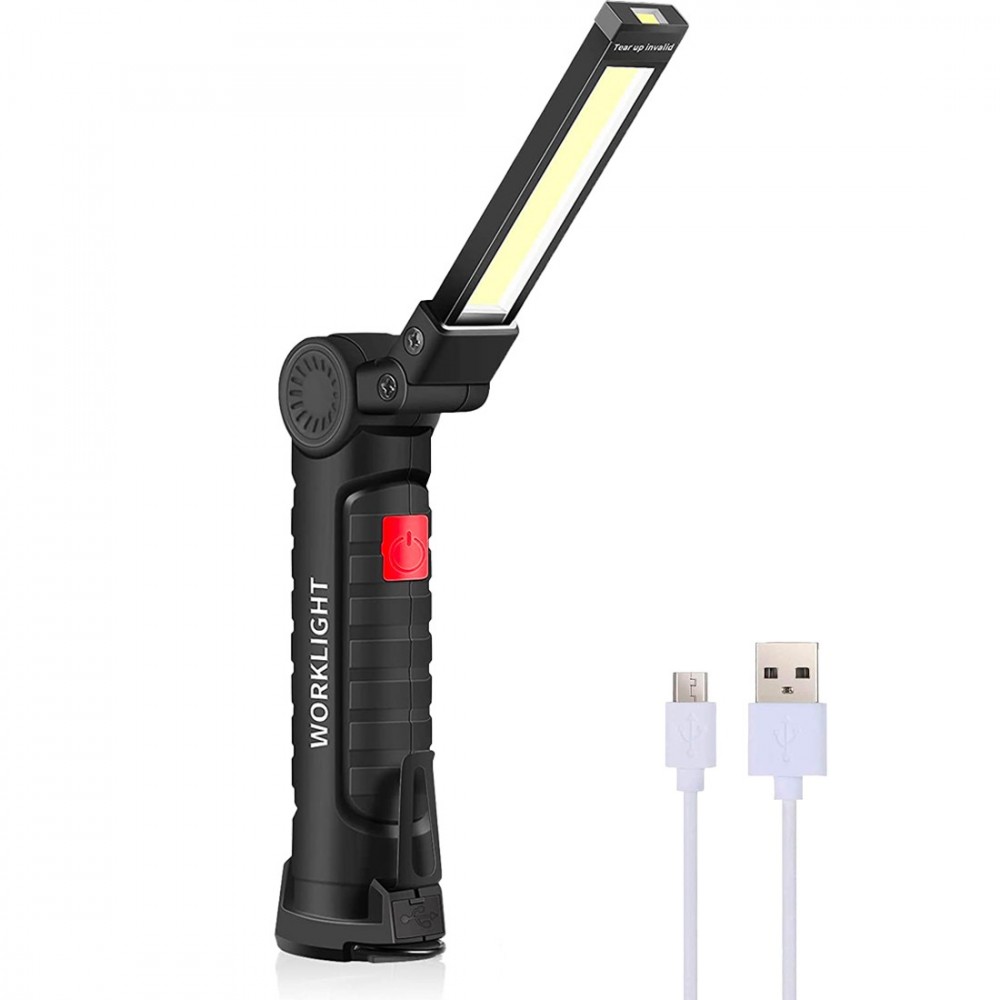 Mini linterna LED recargable COB 400529 Luz de emergencia articulada magnética