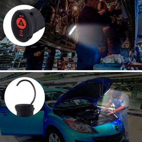 Mini linterna LED recargable COB 400529 Luz de emergencia articulada magnética