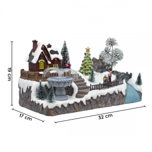 Aldea Navideña 32x17x19cm 361069 Decoración con Luces,... 2
