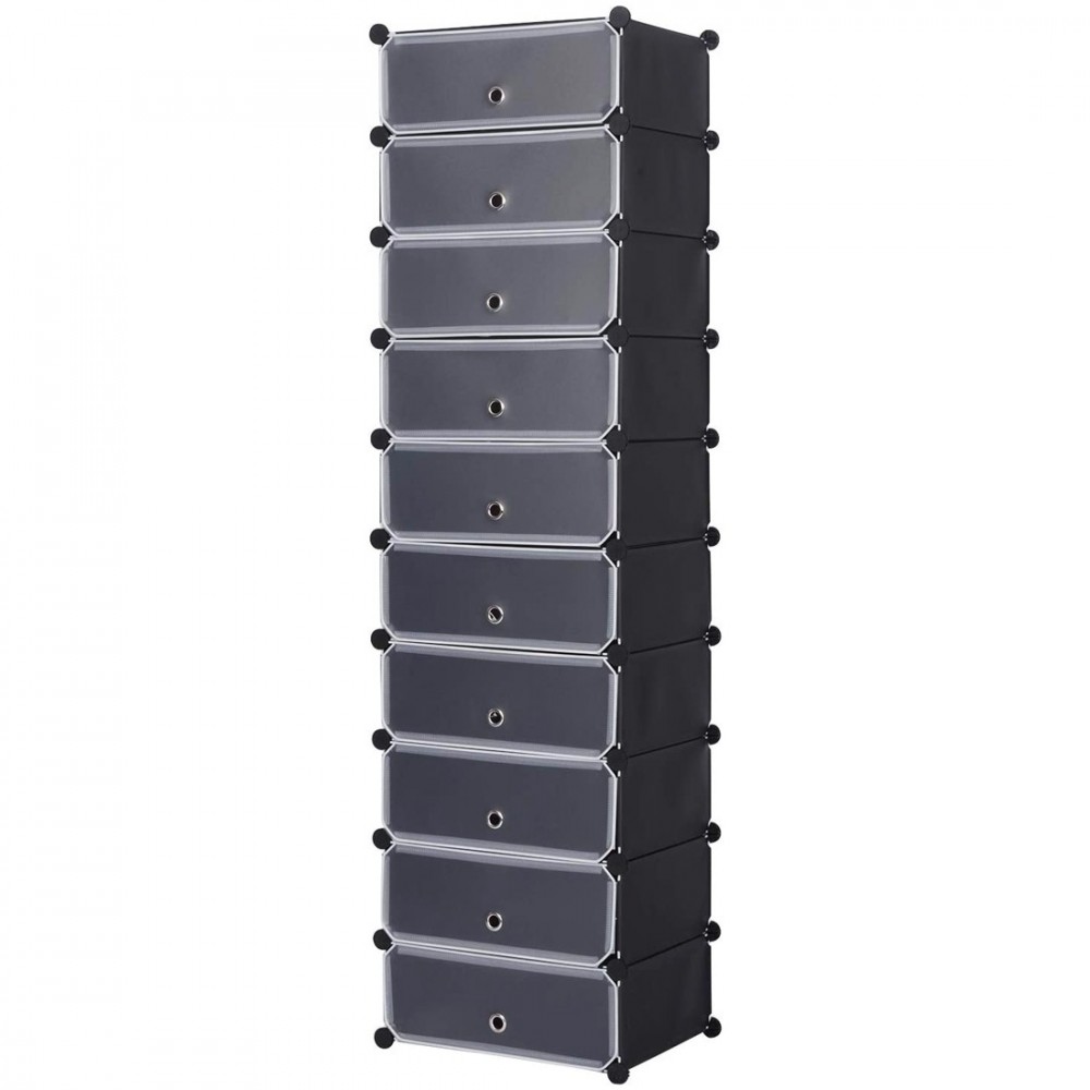 Zapatero Modular 10 compartimentos organizador ahorro de espacio en PVC